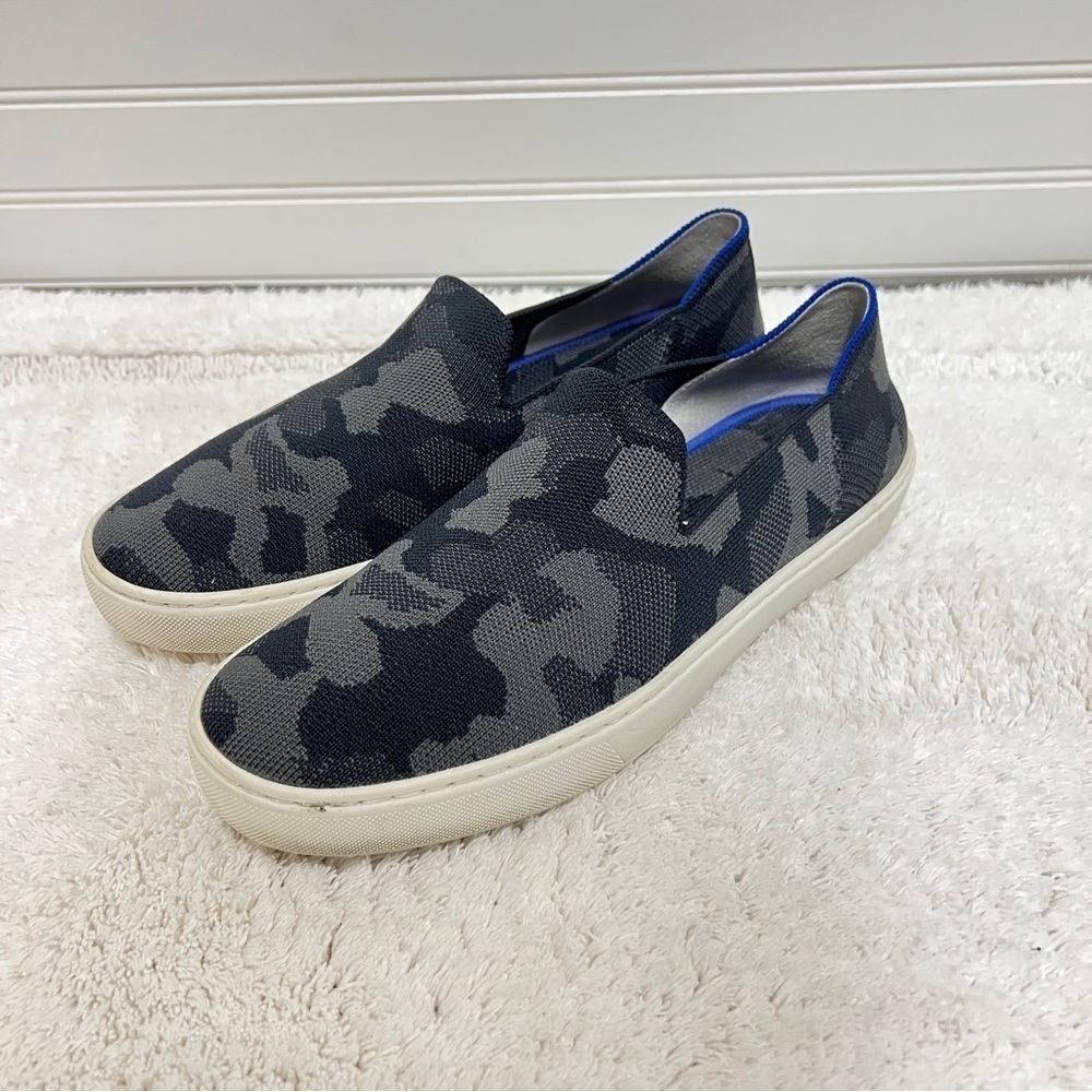 ROTHY'S Gray Camouflage Slip On Sneakers "The Sneaker" Women’s Size 9.5